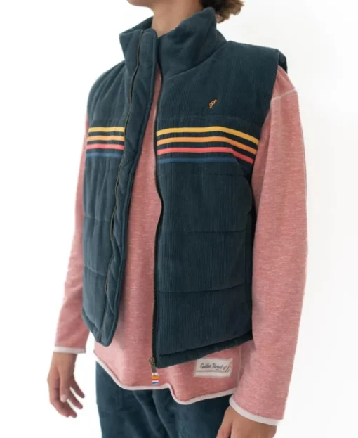 Lofoten Cord Puffer Vest | Blue