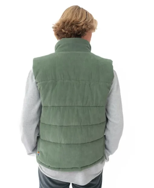 Lofoten Cord Puffer Vest | Khaki