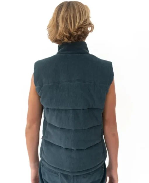 Lofoten Cord Puffer Vest | Blue