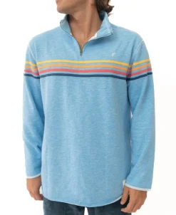 Long Island 1/4 Zip Rag Top | Sky Marle