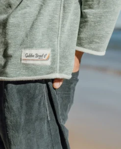 Long Island 1/4 Zip Rag Top | Surf Green Marle