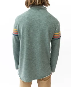Long Island 1/4 Zip Rag Top | Surf Green Marle