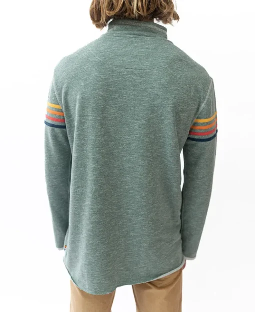 Long Island 1/4 Zip Rag Top | Surf Green Marle