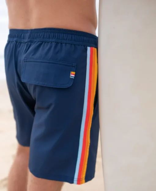 Long Island Elastic Waist Boardie | Navy