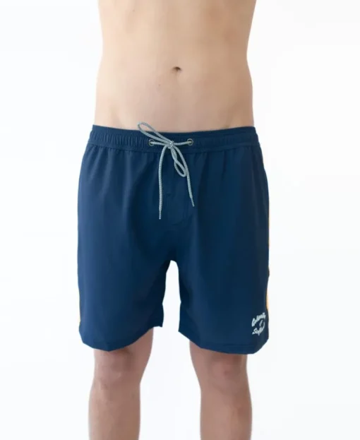 Long Island Elastic Waist Boardie | Navy