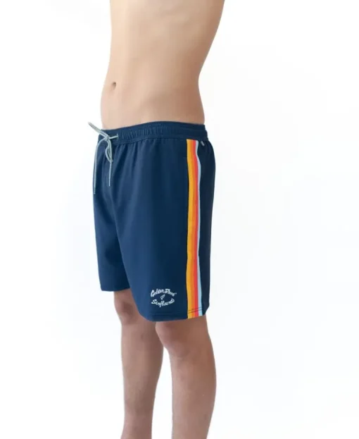 Long Island Elastic Waist Boardie | Navy