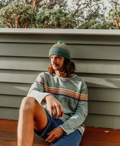 Long Island Rag Top | Green Marle Stripe