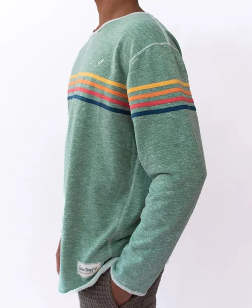Long Island Rag Top | Green Marle Stripe