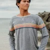 Long Island Rag Top | Navy Marle Stripe