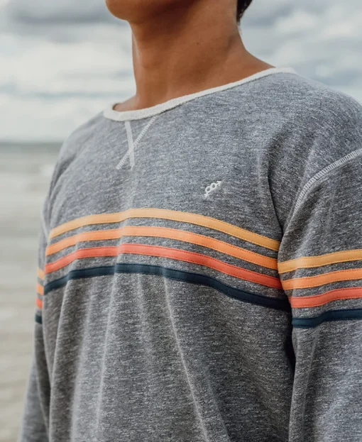 Long Island Rag Top | Navy Marle Stripe