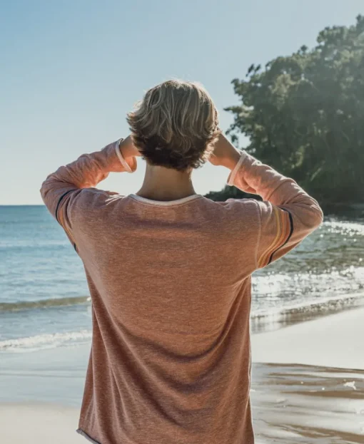 Long Island Rag Top | Red Marle Stripe
