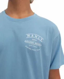 Manly Boards Tee | Azure Blue