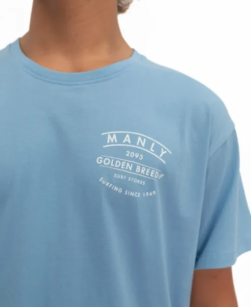 Manly Boards Tee | Azure Blue