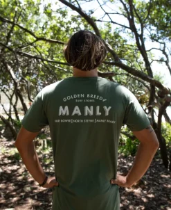 Manly Old School Tee | Khaki