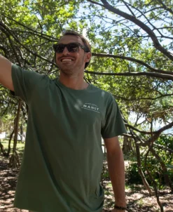 Manly Old School Tee | Khaki