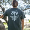 Manly Palm Loco Tee | Wash Black
