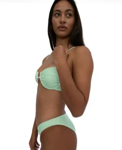 Millie Bottom | Green / White Stripe