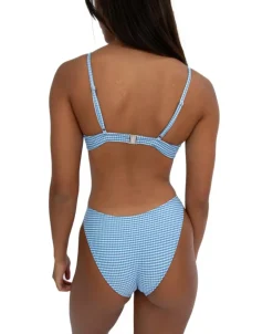 Mischa Bikini Top | Blue Gingham