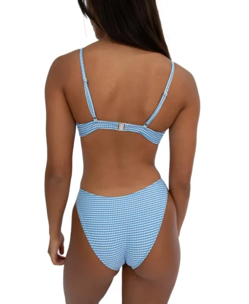 Mischa Bikini Top | Blue Gingham