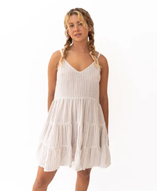 Nina Baby-doll Dress | Off White Stripe