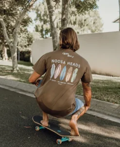 Noosa Boards Tee | Wash Brown