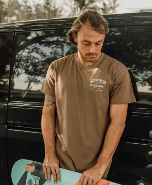Noosa Boards Tee | Wash Brown
