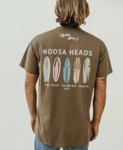 Noosa Boards Tee | Wash Brown