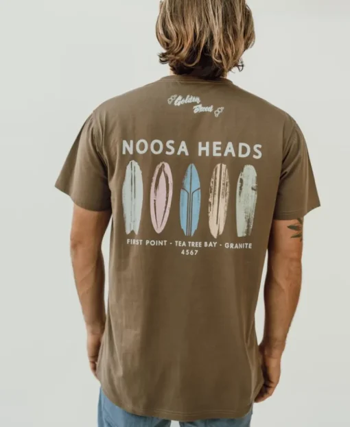 Noosa Boards Tee | Wash Brown