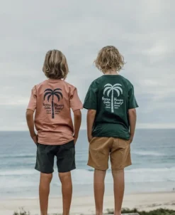 Noosa Palm Loco Kids Tee | Rose