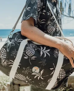 Pine Palm Canvas Roll Bag | Wash Black