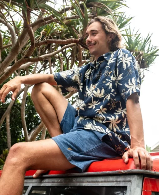 Pine-Palm Shirt | Vintage Navy