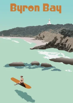 Postcard Byron Light House