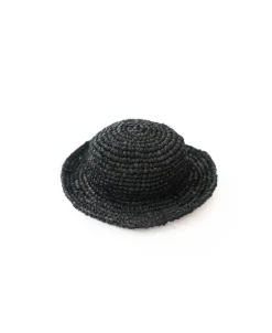 Raffia Bucket Hat | Black