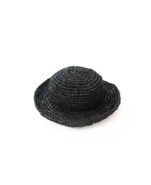 Raffia Bucket Hat | Black