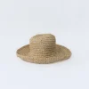 Raffia Hat with Brim | Off White