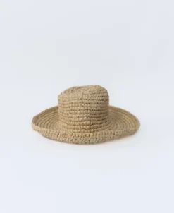 Raffia Hat with Brim | Off White