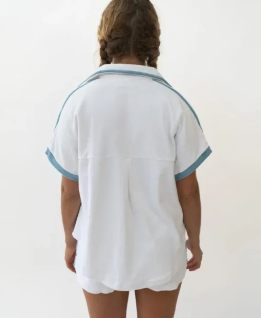 Retro Eka Shirt | White/Azure