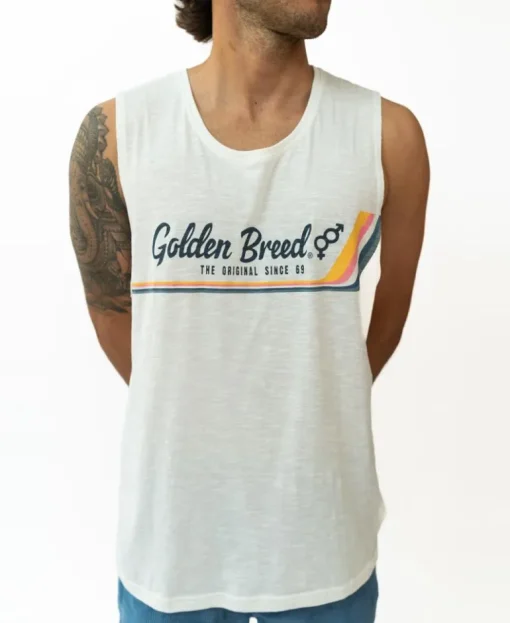 Retro Muscle Tank | Off White
