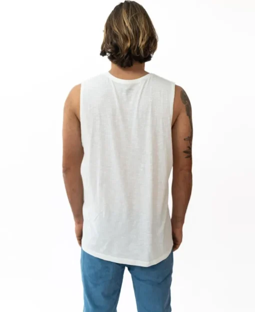 Retro Muscle Tank | Off White