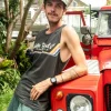 Retro Muscle Tank | Wash Black