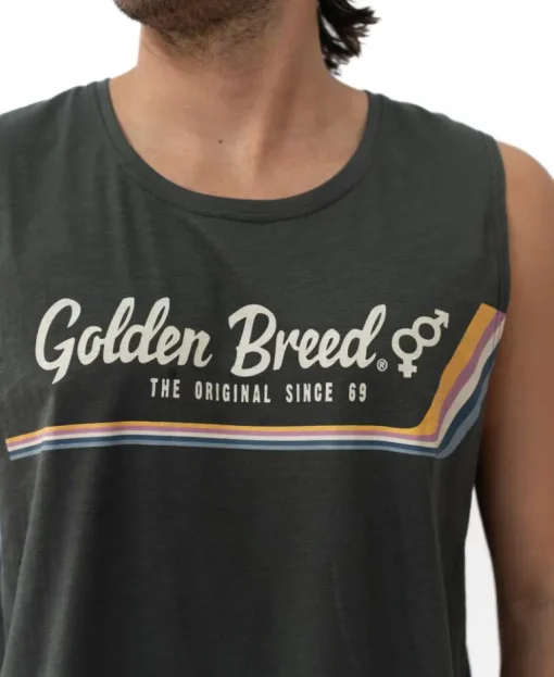 Retro Muscle Tank | Wash Black