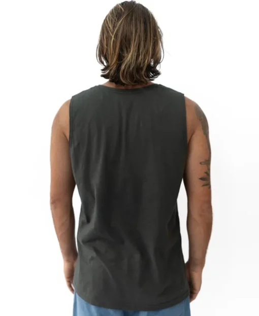 Retro Muscle Tank | Wash Black