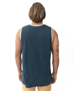 Retro Ringer Muscle Tank | Navy