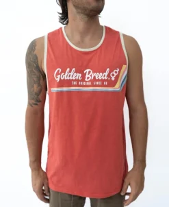 Retro Ringer Muscle Top | Wash Red