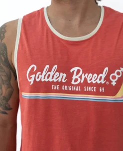 Retro Ringer Muscle Top | Wash Red