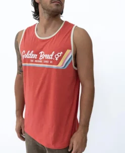 Retro Ringer Muscle Top | Wash Red