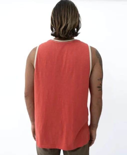 Retro Ringer Muscle Top | Wash Red