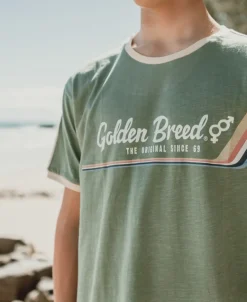 Retro Ringer Tee | Leaf Green