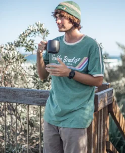 Retro Ringer Tee | Leaf Green