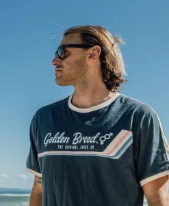 Retro Ringer Tee | Navy